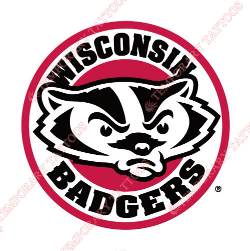 Wisconsin Badgers Customize Temporary Tattoos Stickers NO.7030